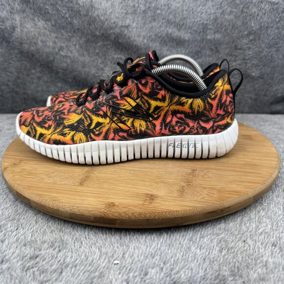 New Balance WX99IG Shoes Womens Size 8 Orange Yellow Black Floral Flexonic 2016 - Picture 3 of 9